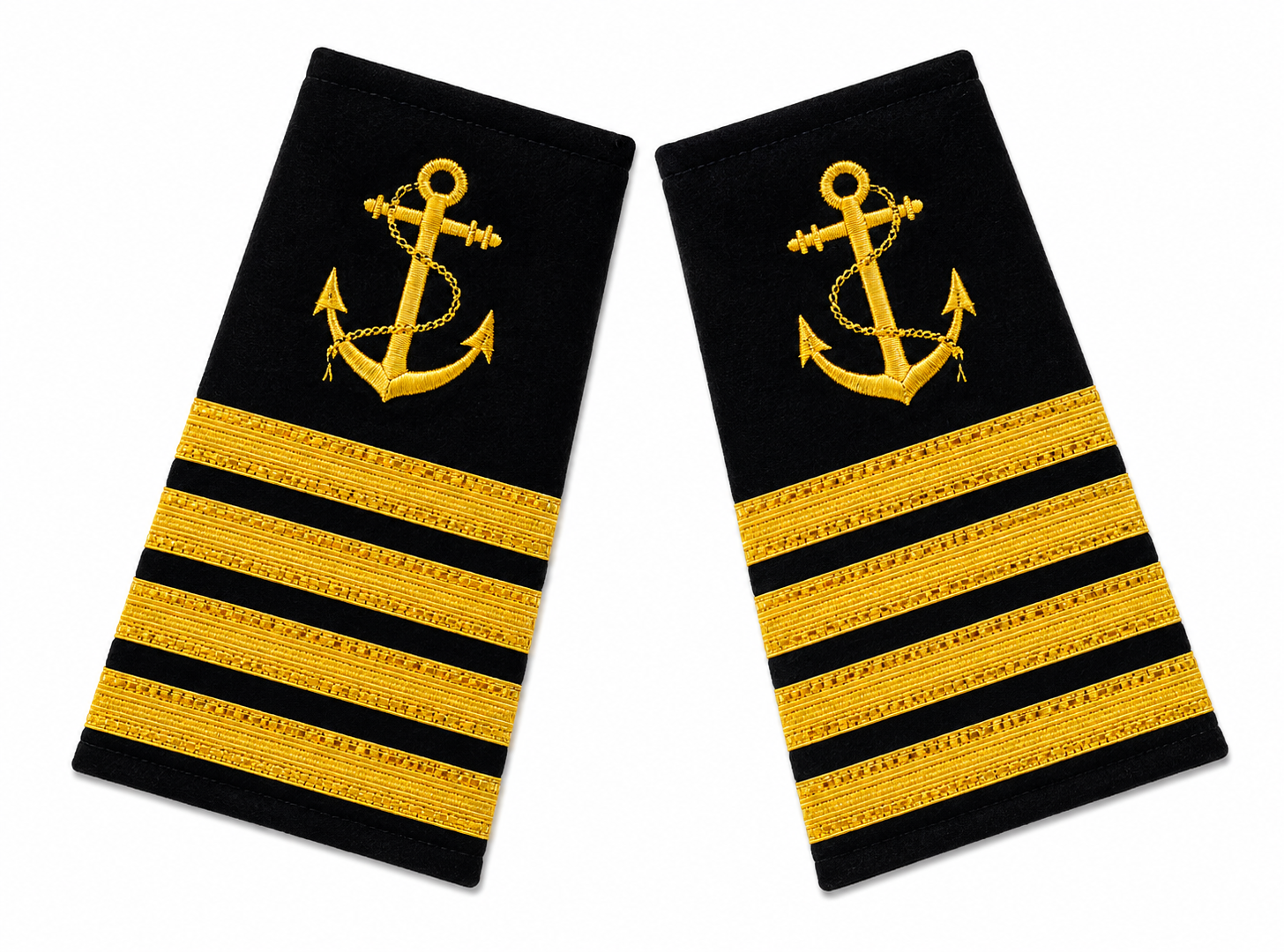 Merchant Navy Officer Rank Epaulettes with Anchor