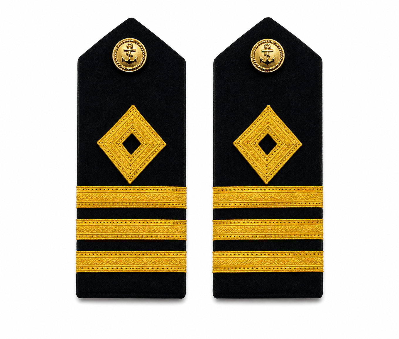 Merchant Navy Officer Epaulettes – Gold Stripes