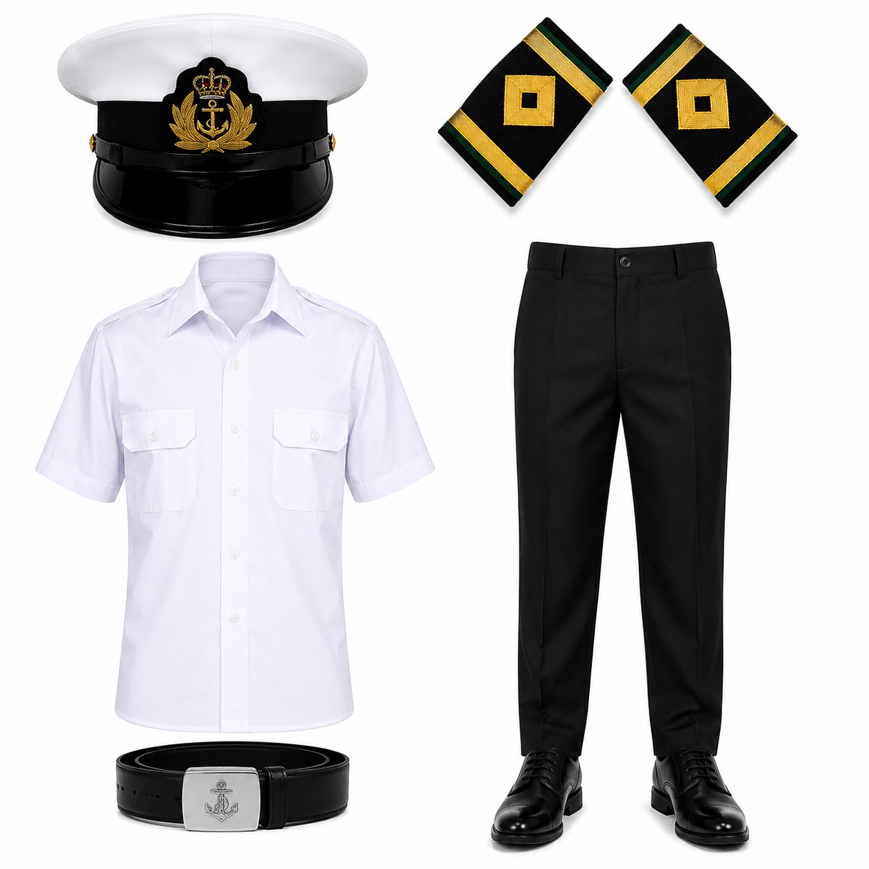 Merchant Navy Officer Uniform – Diamond Gold Epaulettes
