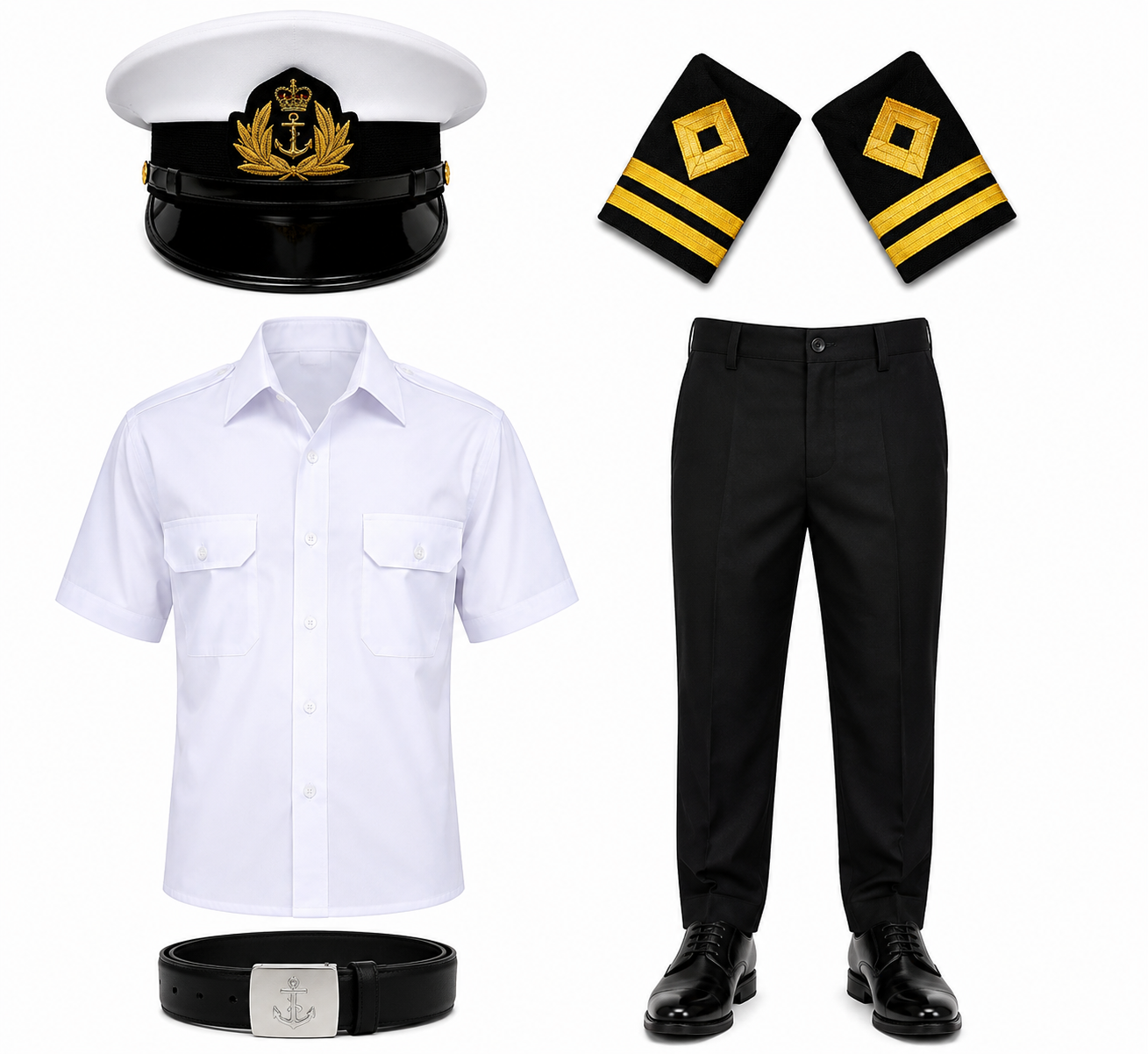 Merchant Navy Officer Uniform – Gold Rank Epaulettes