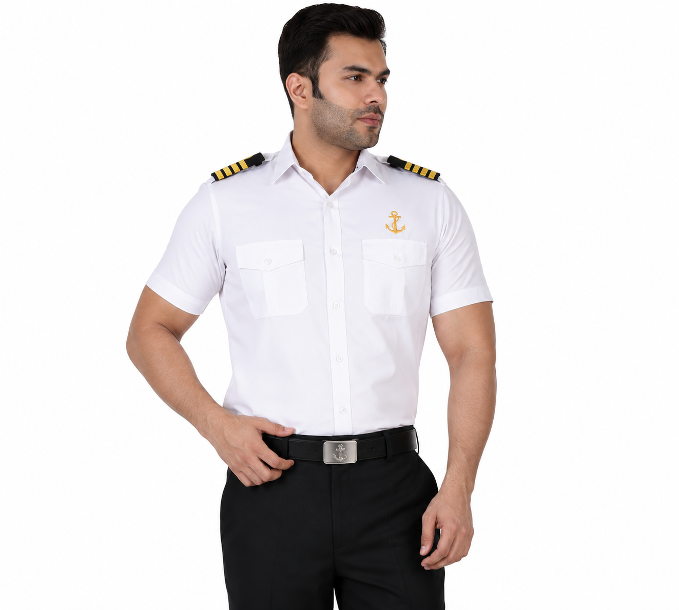 White Merchant Navy Uniform Shirt