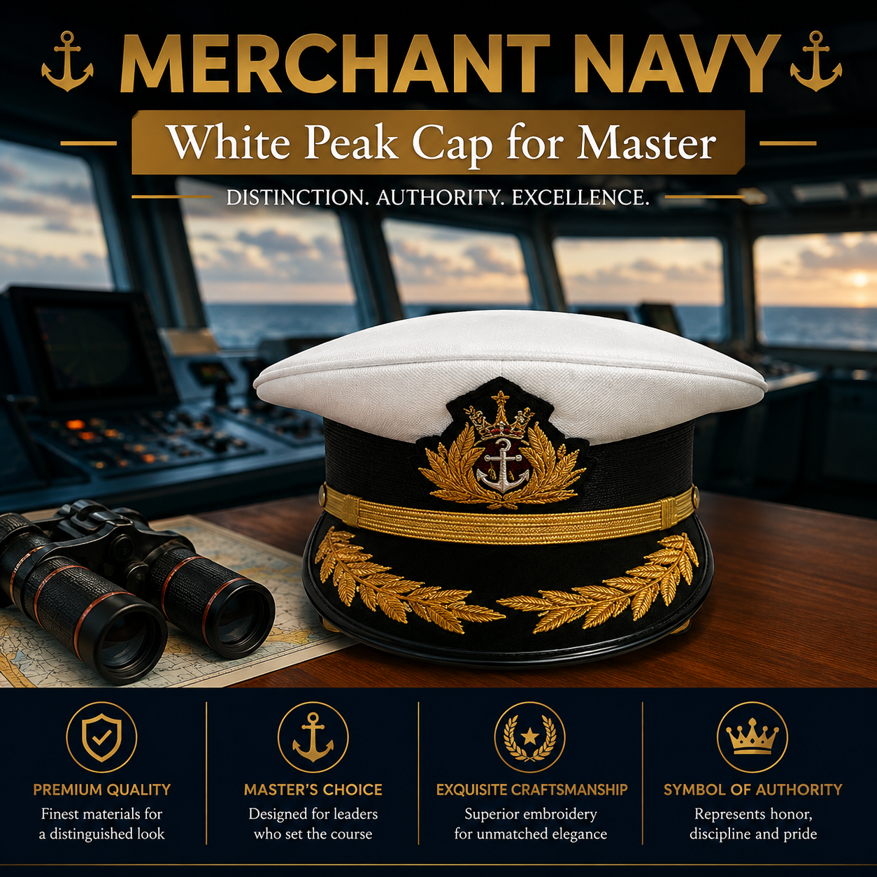 Merchant Navy Officer Cap